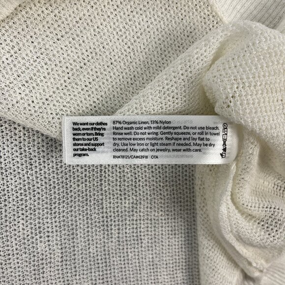 Eileen Fisher Fine Organic Linen Crepe Tunic Top Womens M Ivory Bateau $198 NEW - Picture 11 of 14